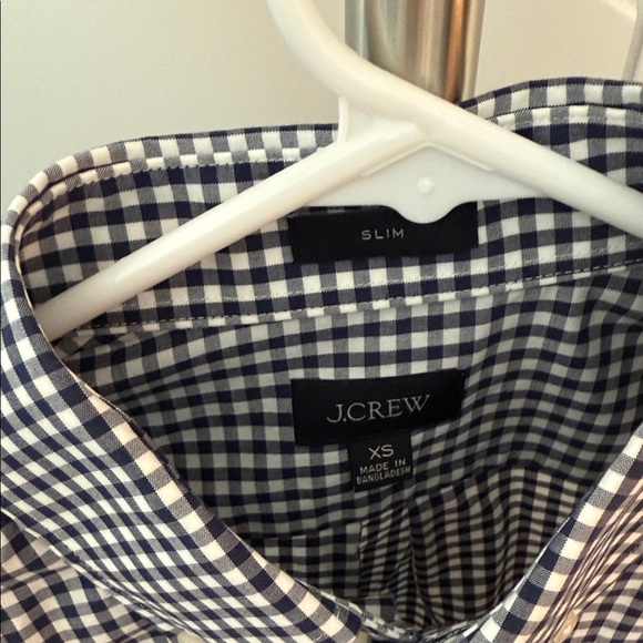 J. Crew Men's Gingham Black and White Shirt - Picture 2 of 2